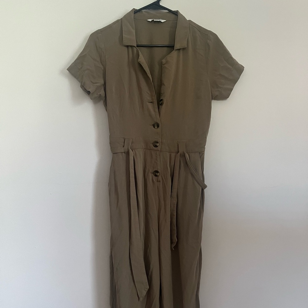 American Eagle AE Olive Utility Jumpsuit Size S